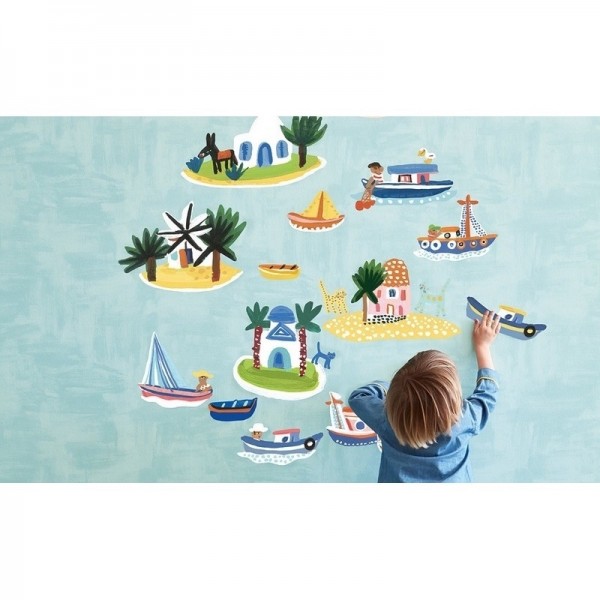 W592-01 ISLAND HOPPING WALL STICKERS