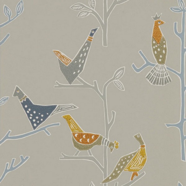 Papel Pintado Passaro Cinnamon-Slate 111925 - SCION