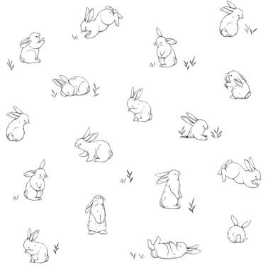 Tapete H0440 BUNNIES SKETCHES - LILIPINSO