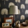 Papel de parede FAN PALM DGLW216639 Charcoal/Gold - Sanderson