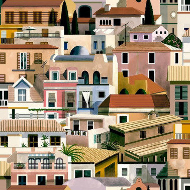 Papier peint Valldemossa sunset 8400052 - COORDONNE