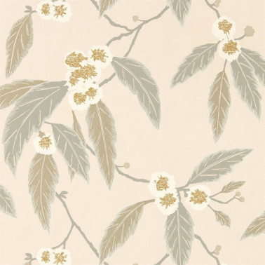Papel Pintado Coppice 112135 Powder Truffle Gilver - Harlequin