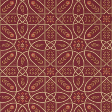 Papel de parede Brophy Trellis 216701 Russet Gold - MORRIS CO