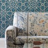 Papier peint Brophy Trellis 216699 Deep Teal - MORRIS CO