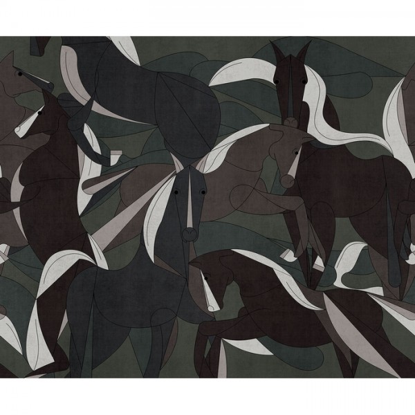 Papel de parede Murgese Horses 19044-04 - LONDON ART Papel de parede Murgese Horses 19044-04 - LONDON ART