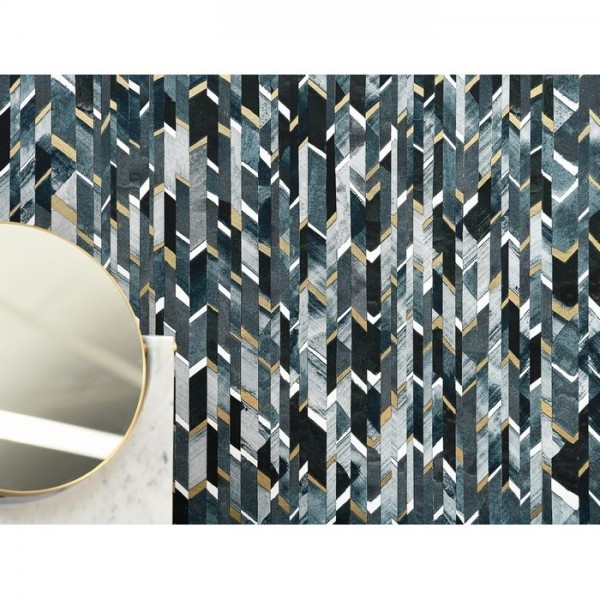 Papier peint Marqueterie Ardoise 6445-03 - LELIEVRE PARIS