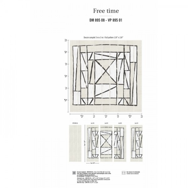 Papel de parede Panoramique Free Time DM-895-08 - Elitis