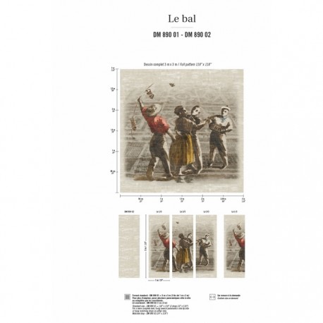 Carta da Parati Panoramique Le Bal DM-890-01 - Elitis