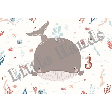 Papier peint The Whale and the Sea Horse - LITTLE HANDS