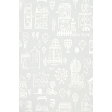 Papier peint Small Town Gra 118-01 - MAJVILLAN