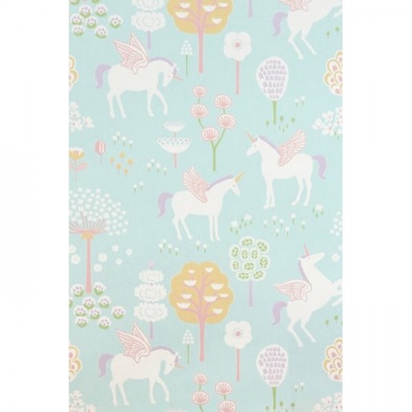 Papel de parede True Unicorns Turquoise 116-02 - MAJVILLAN Papel de parede True Unicorns Turquoise 116-02 - MAJVILLAN