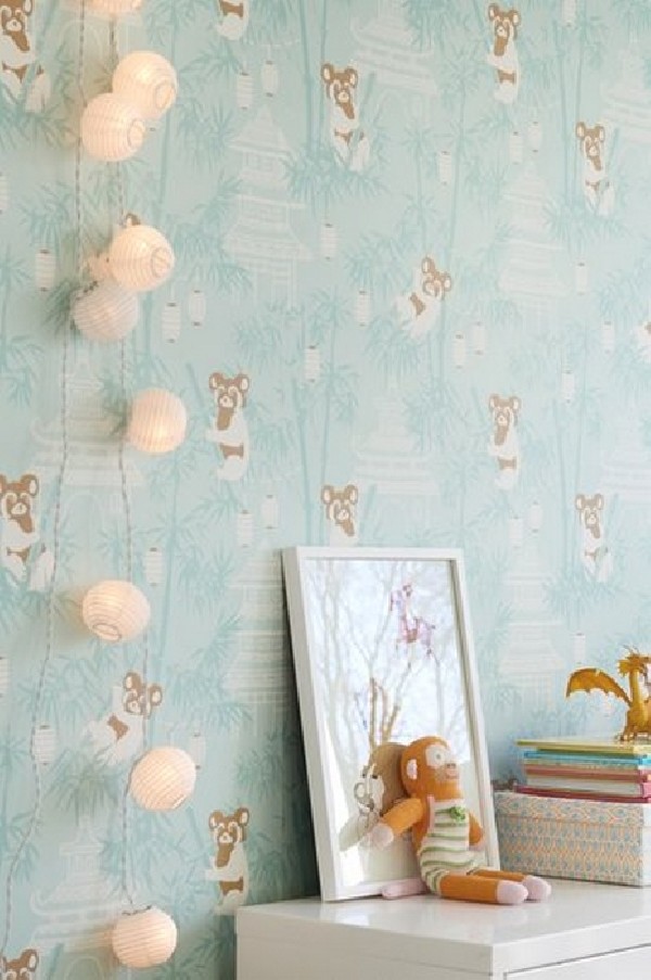 Papel de parede Bambu Turquoise 120-02 - MAJVILLAN