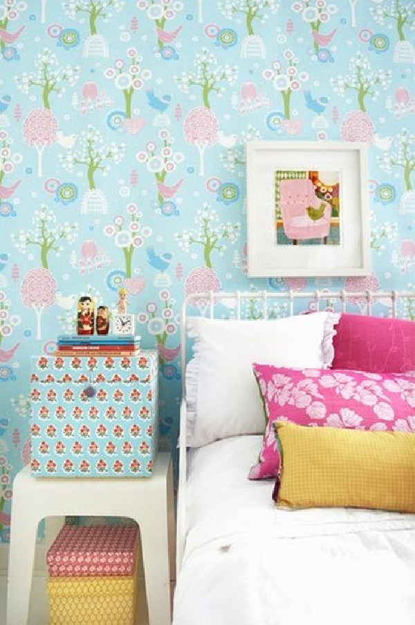 Papel Pintado Cherry Valley Turquoise 102-02 - MAJVILLAN