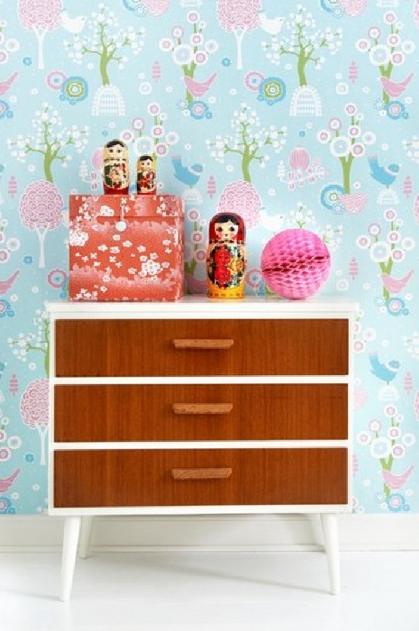 Papel Pintado Cherry Valley Turquoise 102-02 - MAJVILLAN