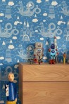 Papel de parede Dragon Sky Dark Blue 103-01 - MAJVILLAN