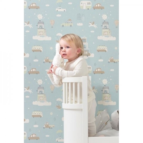 Tapete Above The Clouds Soft Blue 131-02 - MAJVILLAN