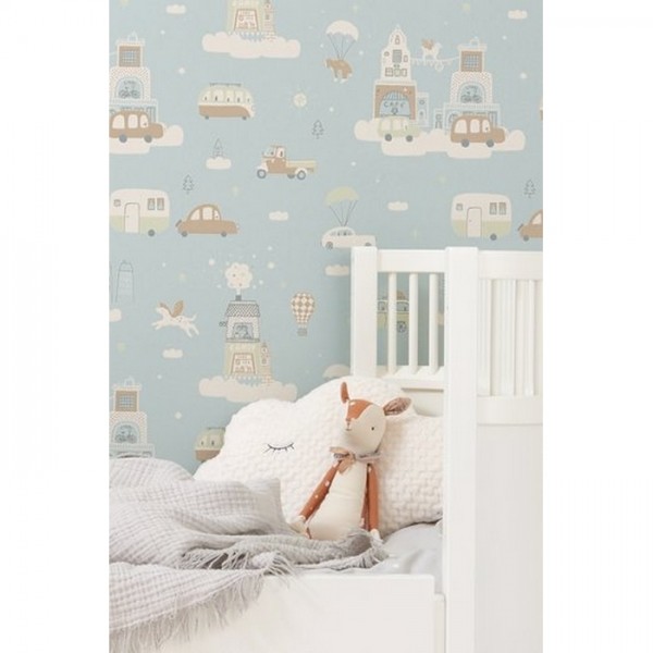 Papier peint Above The Clouds Soft Blue 131-02 - MAJVILLAN