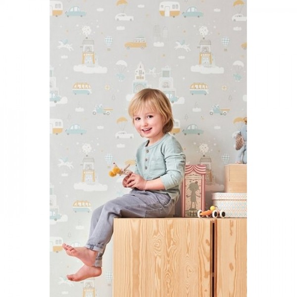 Papier peint Above The Clouds Soft Grey 131-01 - MAJVILLAN