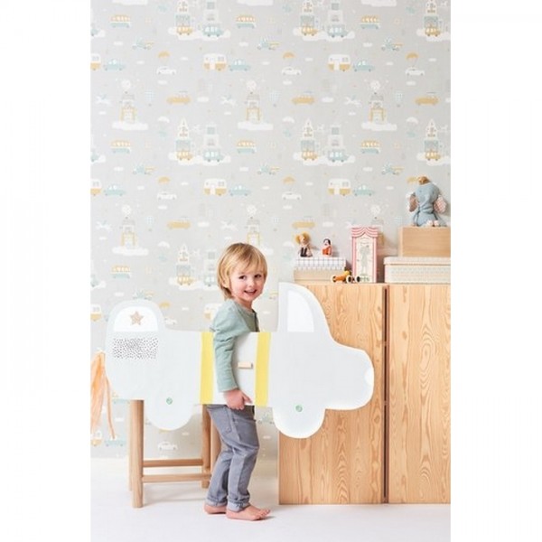 Papier peint Above The Clouds Soft Grey 131-01 - MAJVILLAN
