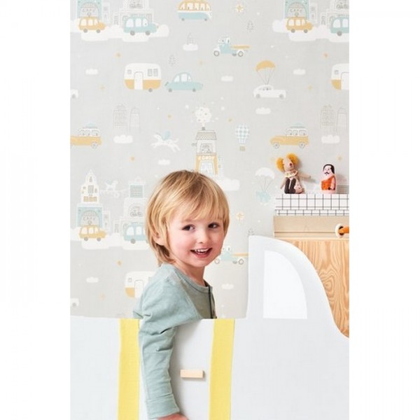 Papier peint Above The Clouds Soft Grey 131-01 - MAJVILLAN