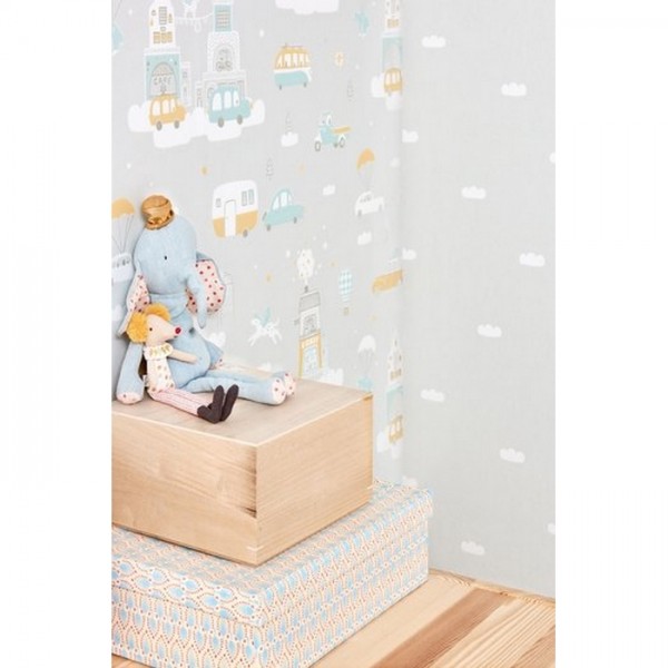 Papier peint Above The Clouds Soft Grey 131-01 - MAJVILLAN