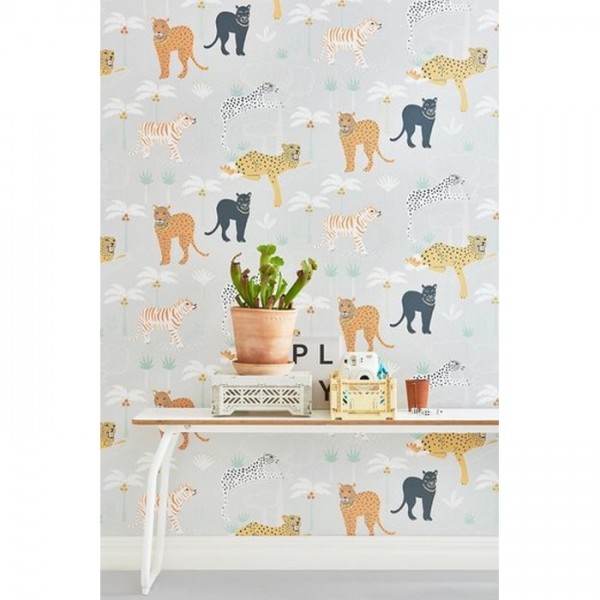 Wallpaper Black Panther Light Grey 134-01 - MAJVILLAN
