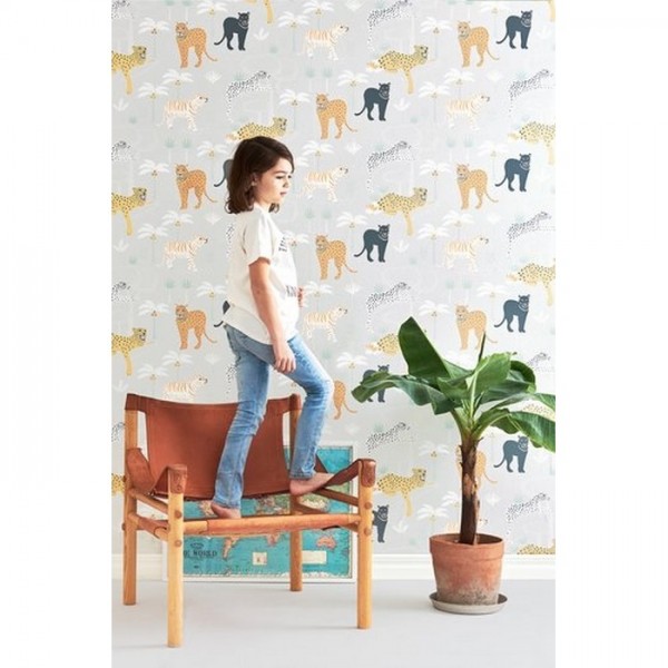 Wallpaper Black Panther Light Grey 134-01 - MAJVILLAN