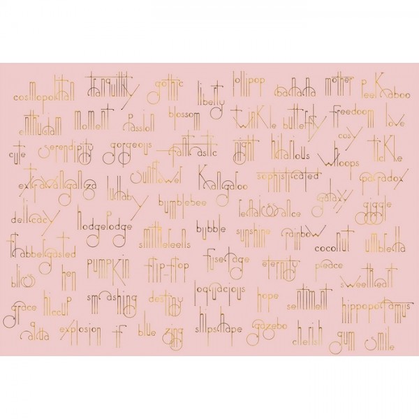 Papel de parede Mural Beautiful Words - Flamingo 8000039 - COORDONNE Papel de parede Mural Beautiful Words - Flamingo 8000039 - COORDONNE