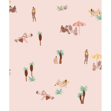 Wallpaper One Day At The Beach - Pink Sand 8000040 - COORDONNE