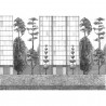 Jardin Urbain Mural Noir et Blanc 8000077