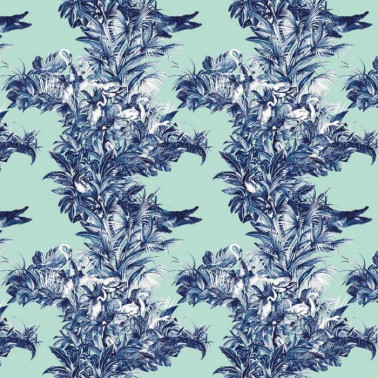 Papier peint EVERGLADES TURQUOISE DOM145-2 - LES DOMINOTIERS