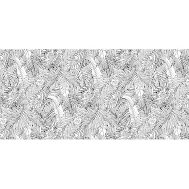Papel de parede JUNGLE ISLAND BLACK AND WHITE DOM142-1 - LES DOMINOTIERS