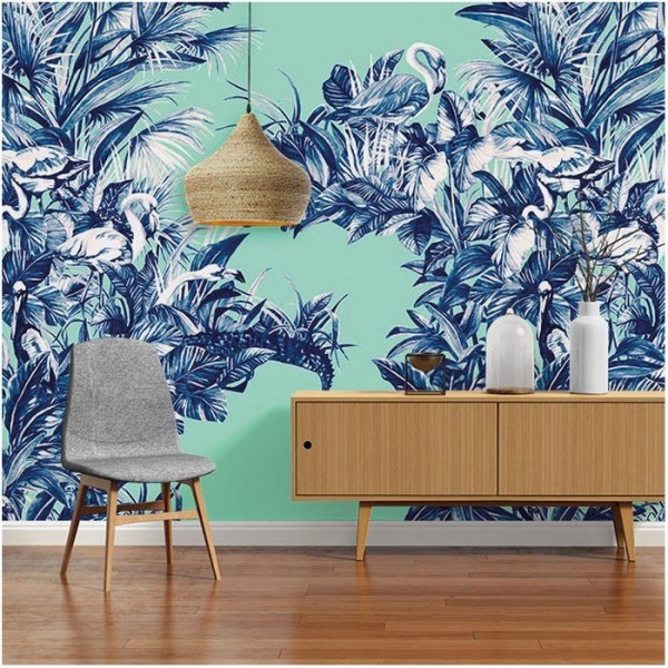 Papel de parede EVERGLADES TURQUOISE DOM145-2 - LES DOMINOTIERS