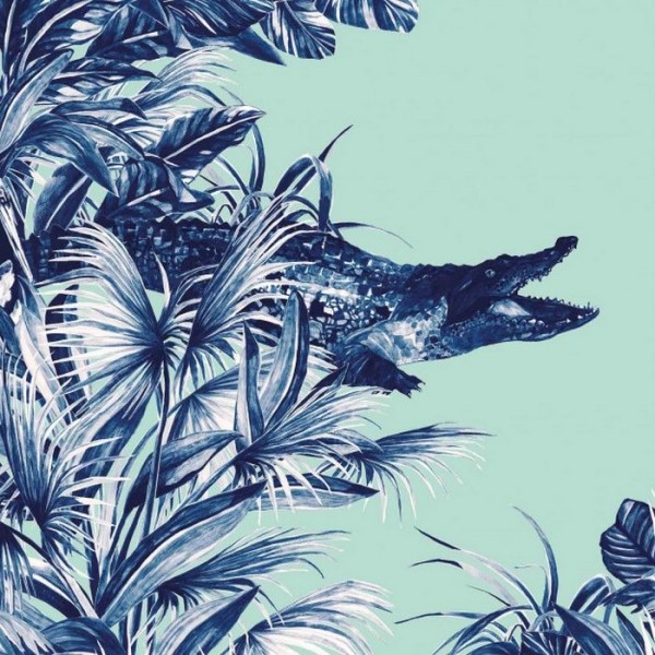 Papel de parede EVERGLADES TURQUOISE DOM145-2 - LES DOMINOTIERS