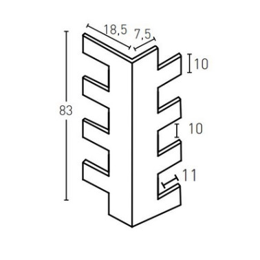 PIZARRA PR21-E MARRON ( ANGULO)