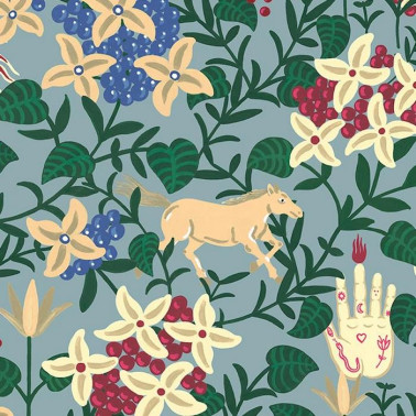 Papel de parede Neo flowery Blue 8800045 - COORDONNE