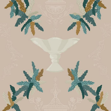 Carta da Parati Neo rococo Beige 8800063 - COORDONNE