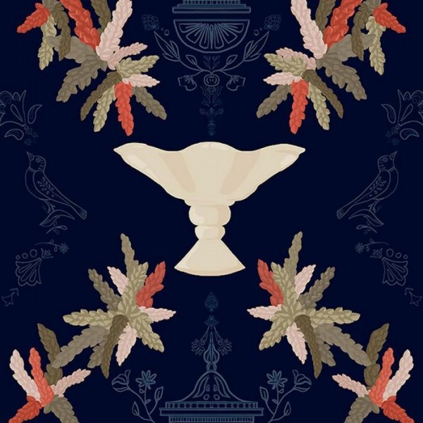 Papel de parede Neo rococo Navy 8800065 - COORDONNE Papel de parede Neo rococo Navy 8800065 - COORDONNE
