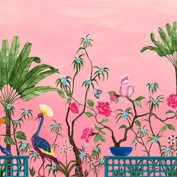 Mural Neo Tea Garden Pink...