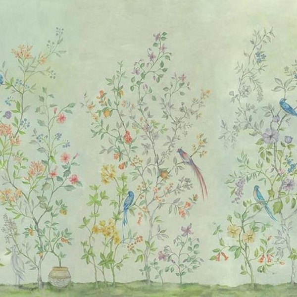 Papel de parede Mural Tea Garden Green 8800121 - COORDONNE Papel de parede Mural Tea Garden Green 8800121 - COORDONNE