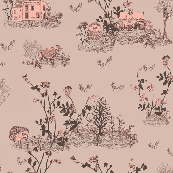 Wallpaper Magnetic Classic Woodlands Brown-Pink  - SIAN ZENG