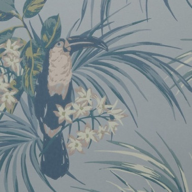 Papel de parede Le Toucan Pale Blue 1907-135-01 - 1838 WALLCOVERINGS