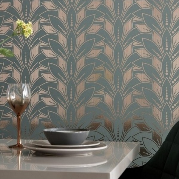 Papier peint Astoria Neo Mint Foil 1907-139-05 - 1838 WALLCOVERINGS