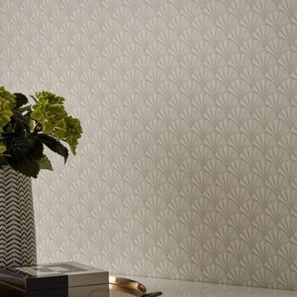 Wallpaper Elodie Ivory 1907-142-01 - 1838 WALLCOVERINGS