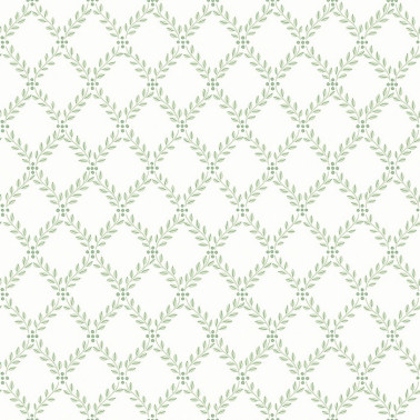 Papel de parede Trellis Leaves 7671 - BORAS TAPETER