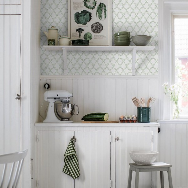 Papel Pintado Trellis Leaves 7671 - BORAS TAPETER