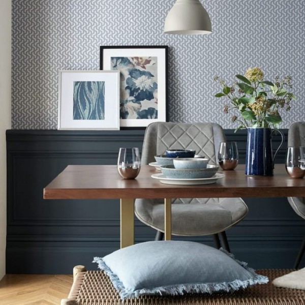 Carta da Parati Rattan Blue Dusk 2008-147-03 - 1838 WALLCOVERINGS