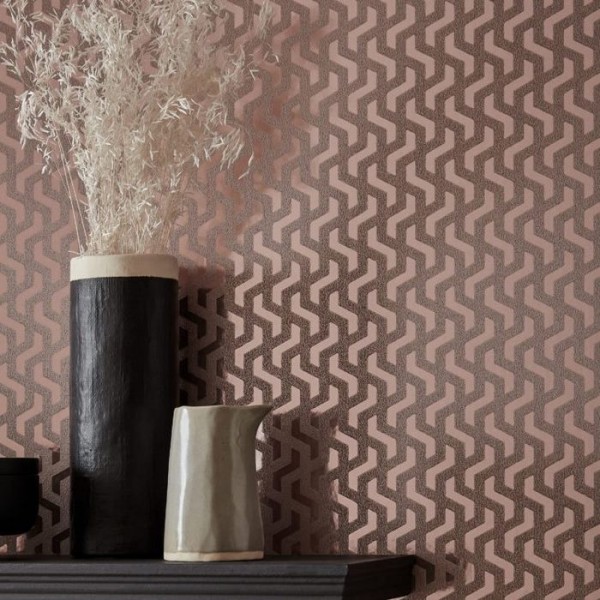 Carta da Parati Rattan Rose Gold 2008-147-04 - 1838 WALLCOVERINGS
