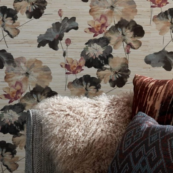 Carta da Parati Water Lilies Bracken 2008-143-01 - 1838 WALLCOVERINGS