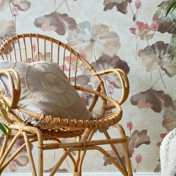 Carta da Parati Water Lilies Caramel 2008-143-04 - 1838 WALLCOVERINGS